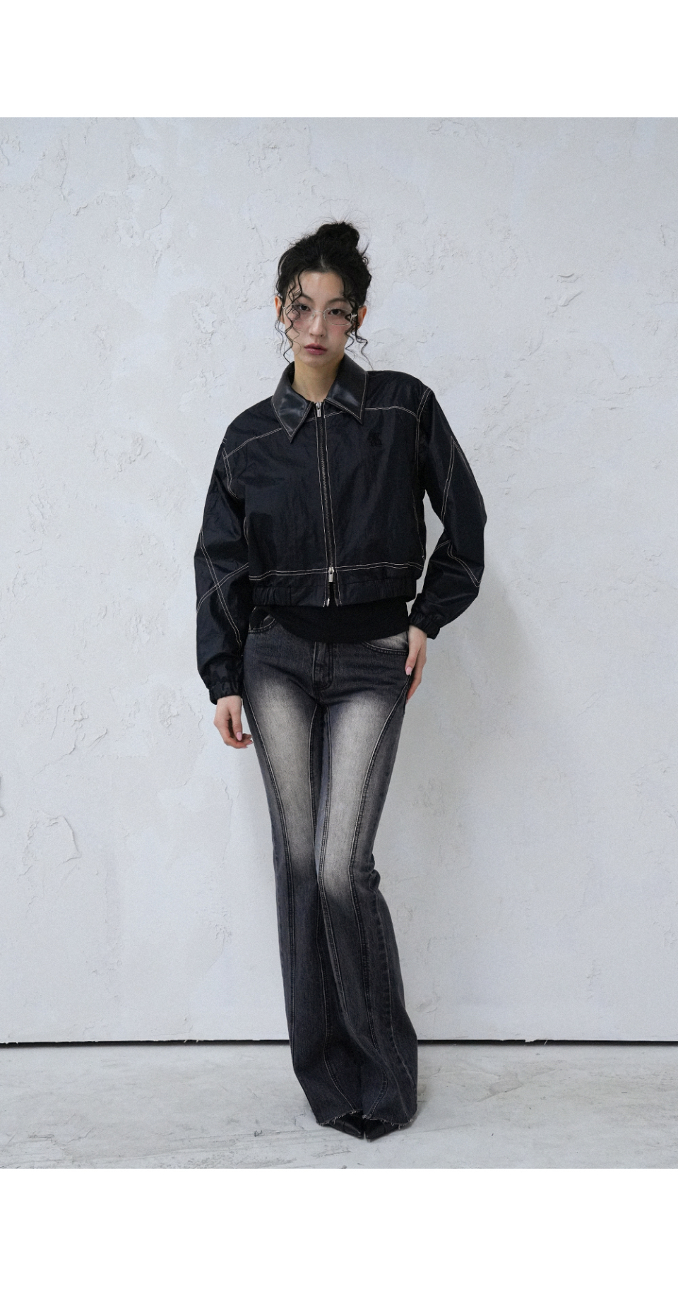 ブルゾン AVANDRESS Cool Stitch Glossy Jumper BLACK MUSINSA | AVANDRESS Cool Stitch Glossy Jumper BLACK
