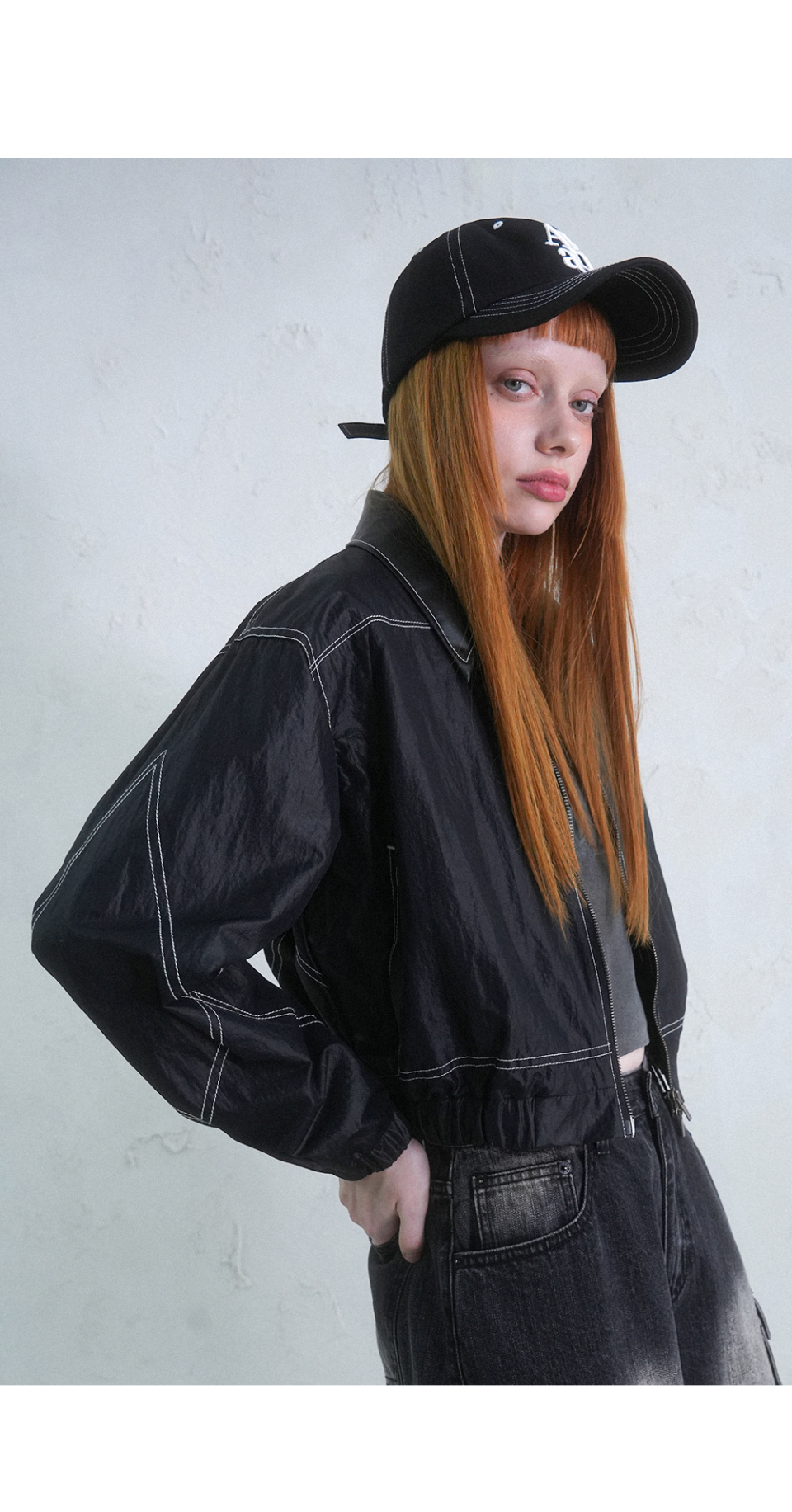 ブルゾン AVANDRESS Cool Stitch Glossy Jumper BLACK MUSINSA | AVANDRESS Cool Stitch Glossy Jumper BLACK