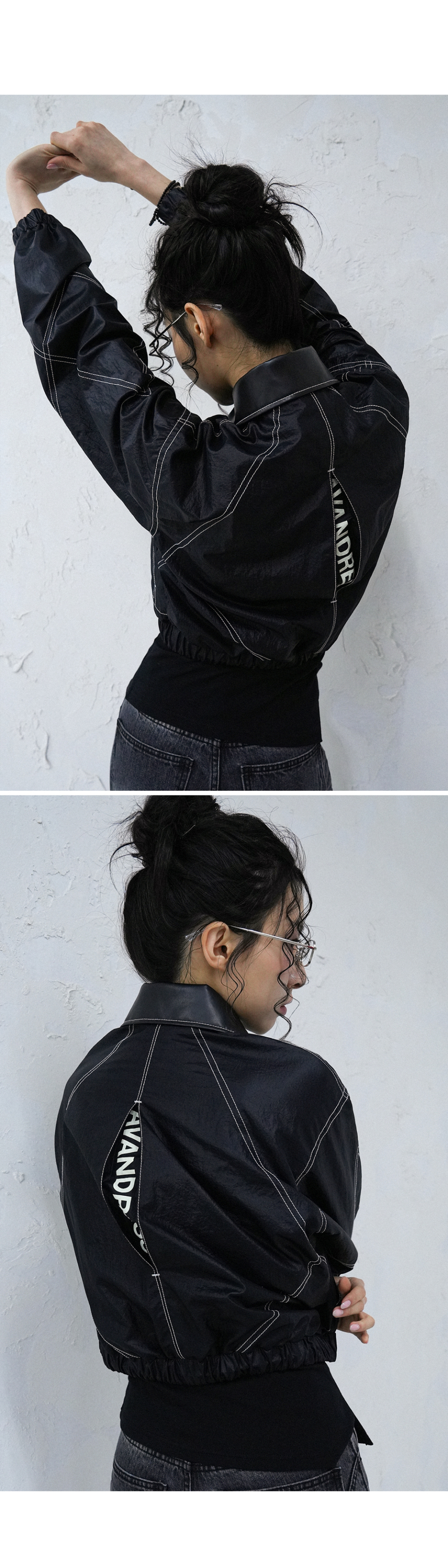 ブルゾン AVANDRESS Cool Stitch Glossy Jumper BLACK MUSINSA | AVANDRESS Cool Stitch Glossy Jumper BLACK