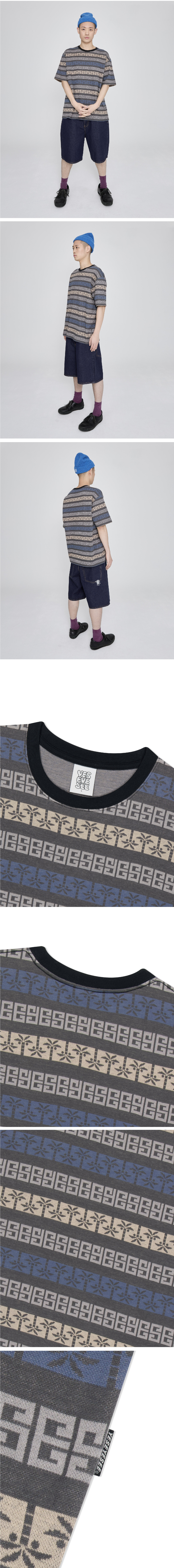 ★YESEYESEE★ YES Palm Jacquard LS Charcoal yeseyesee® :: Y.E.S Palm Jacquard L/S Charcoal
