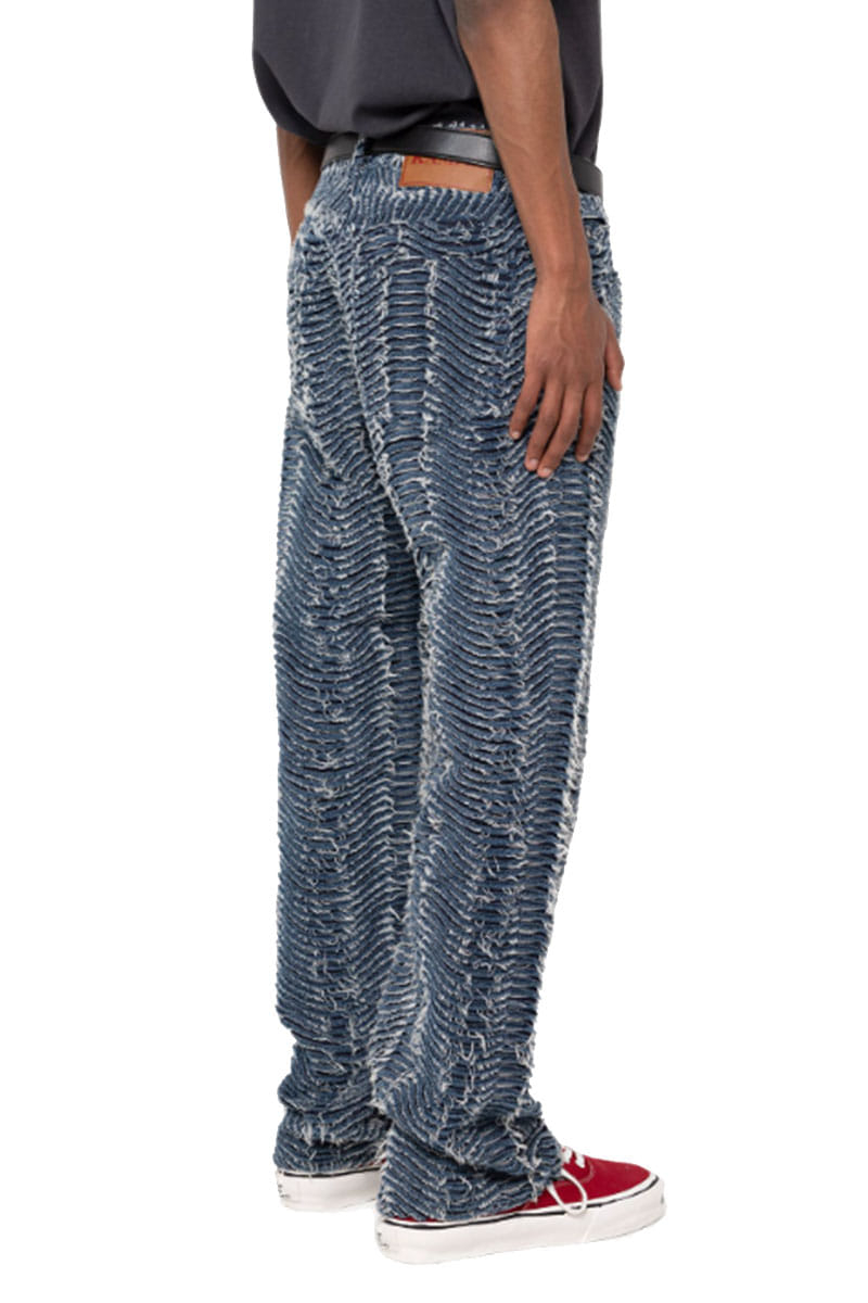 카미야(KAMIYA) [KAMIYA] Wave Denim Pants - INDIGO - 사이즈 & 후기