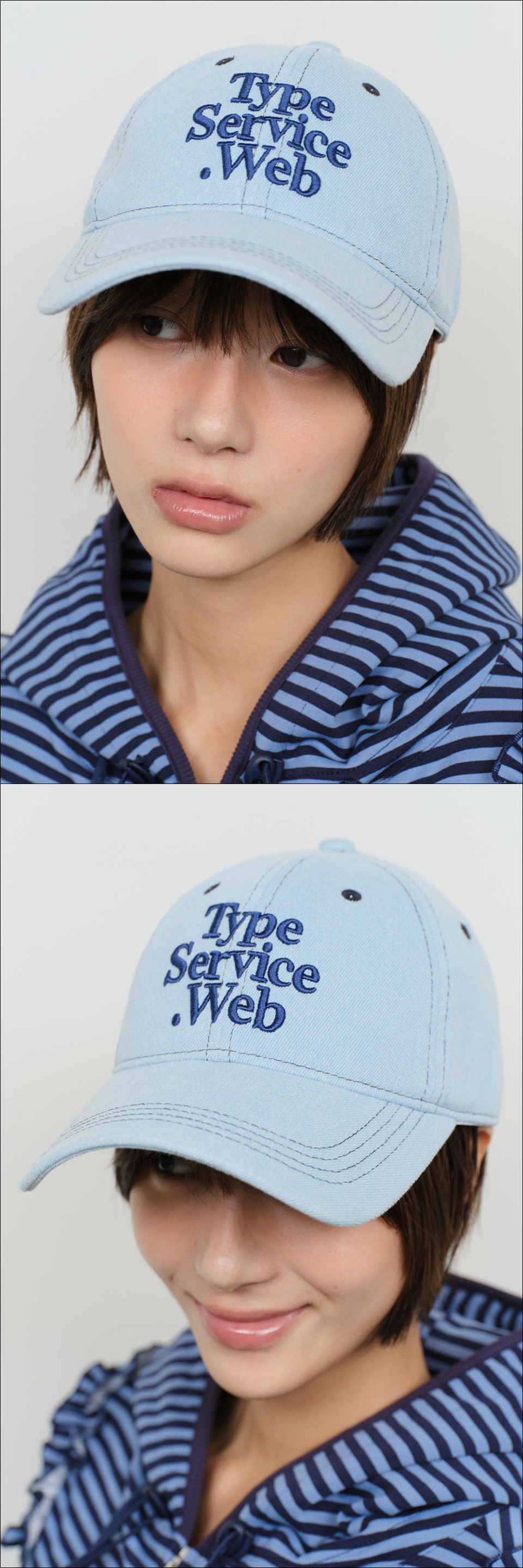 ☆typeservice☆ Typeservice Web Stitch Cap Light Denim Typeservice Web Stitch Cap [Indigo Denim] - 타입서비스