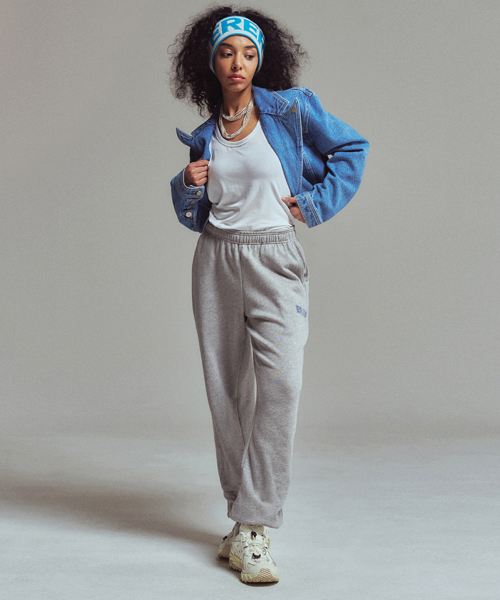 One-button crop jacket Sky blue