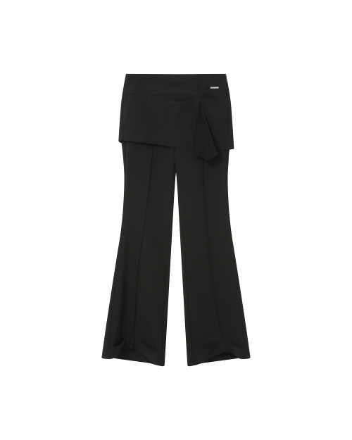 Pleats skirt pants BLACK