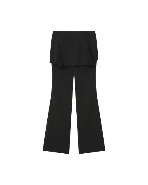 Pleats skirt pants BLACK
