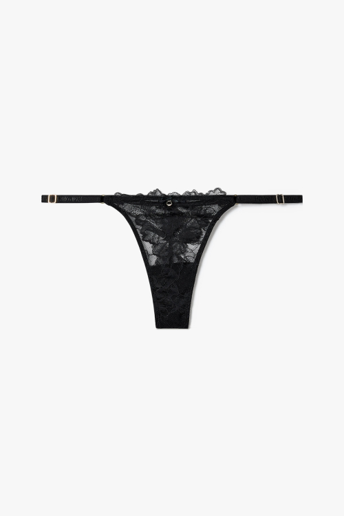 Женские кружевные стринги EMPORIO ARMANI UNDERWEAR Black 0825110514