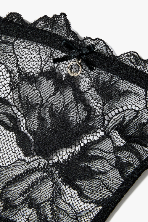 Женские кружевные стринги EMPORIO ARMANI UNDERWEAR Black 0825110514