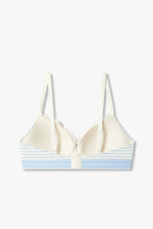 EMPORIO ARMANI UNDERWEAR женский полосатый бюстгальтер треугольник Ivory 0825181529
