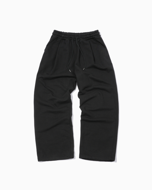 Широкие брюки с одной складкой [Black]