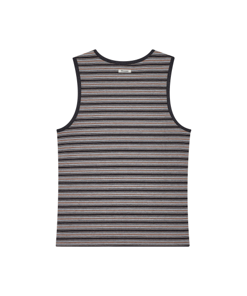 [2 Size] Multi Stripe Sleeveless - Brown