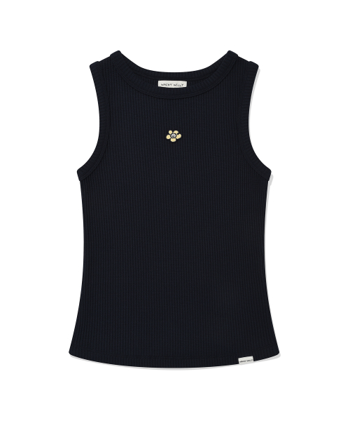 Женская майка без рукавов с контрастной отделкой Dark Navy