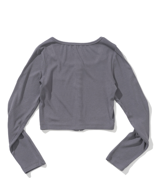 W 4 Cross Symbol Slit Hook Cardigan - Blue