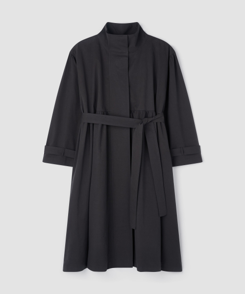 Свободный плащ с драпировкой Beige & Charcoal
