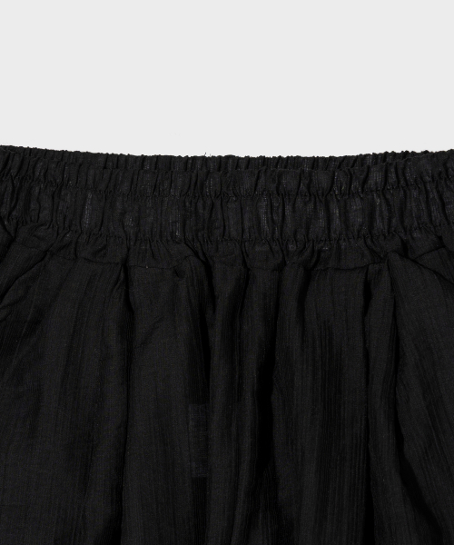 Брюки на резинке с оборками (Black)