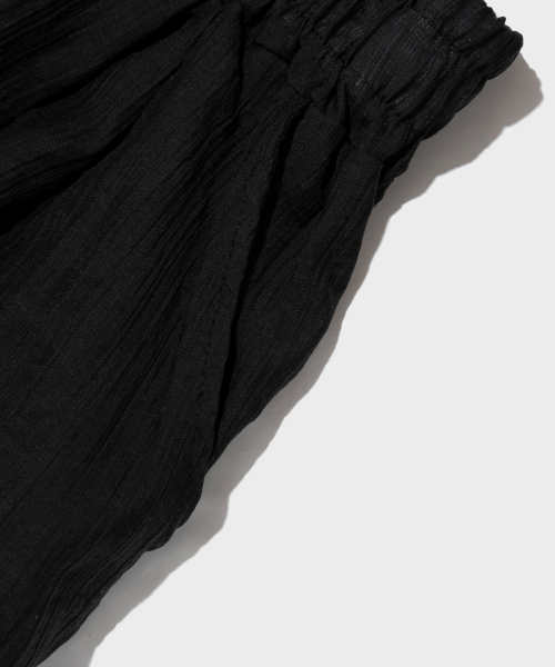 Брюки на резинке с оборками (Black)