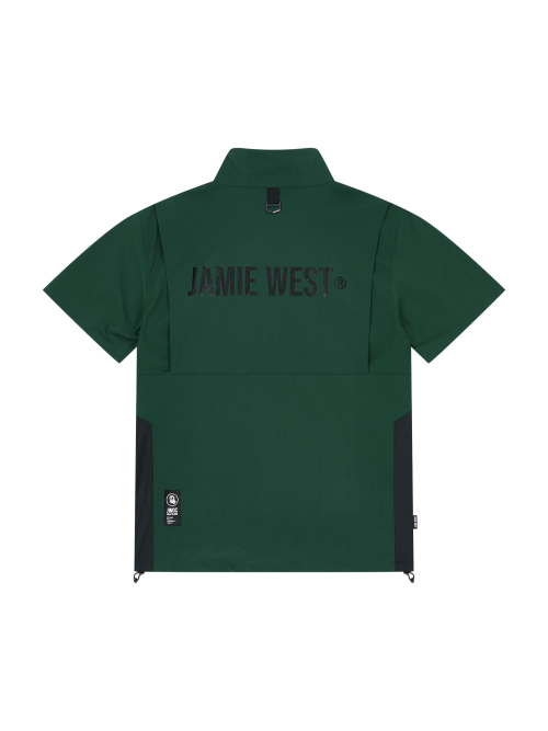 Half Zip-up Ventilation Stand Collar P-shirts (GN)