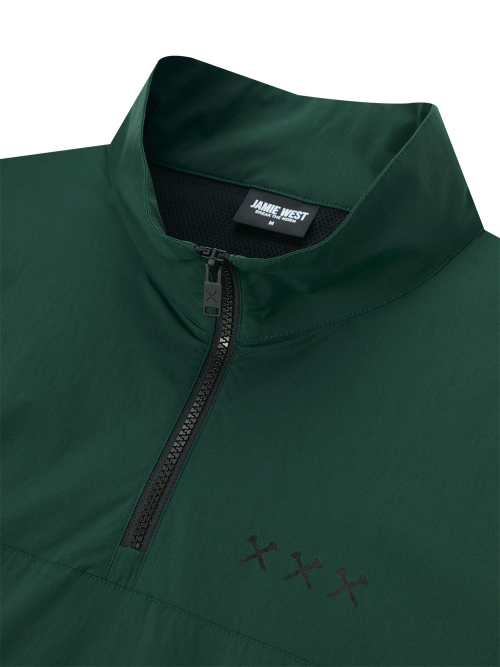 Half Zip-up Ventilation Stand Collar P-shirts (GN)