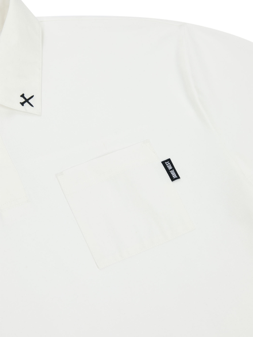 Футболка-поло с контрастным воротником (White)