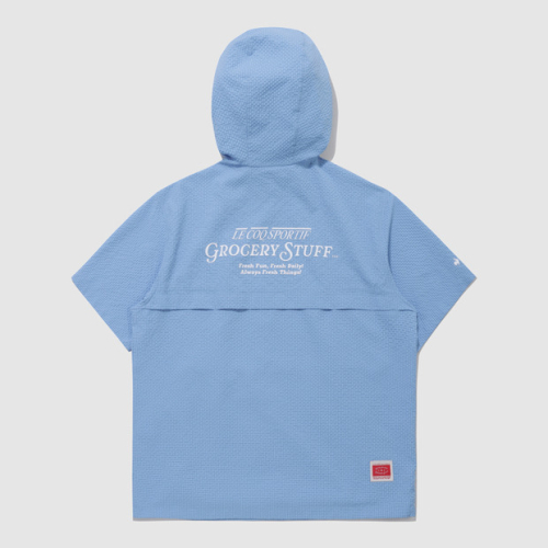 Le Coq x Grocery Stuff унисекс анорак с коротким рукавом Blue (QQ223LJK45)