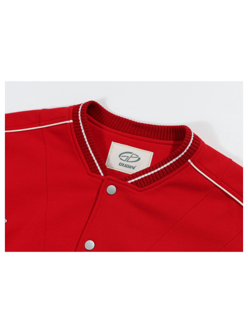 Бейсбольная куртка с заклепками Line - Red