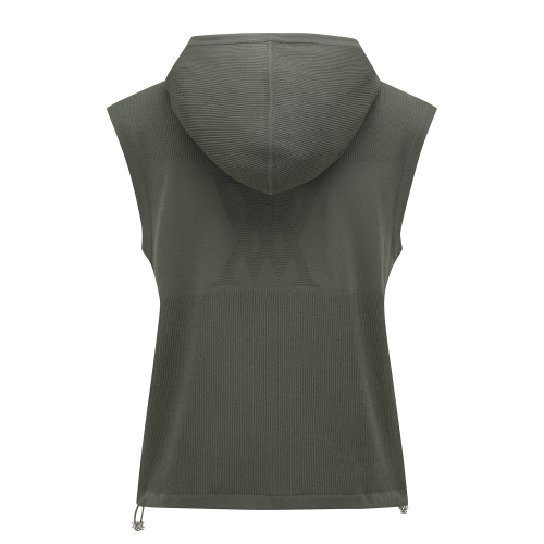 WOMEN SM HYBRID HOODY KNIT VEST_LK