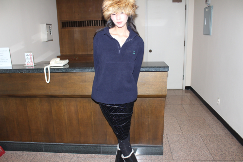 CozyFit fleece half zip up (Navy)