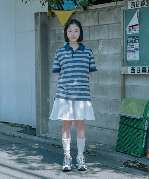 PK STRIPE SHIRT, BLUE
