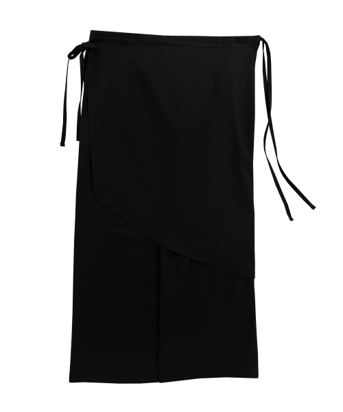 Skirt Layered Wide Pants (BLACK)