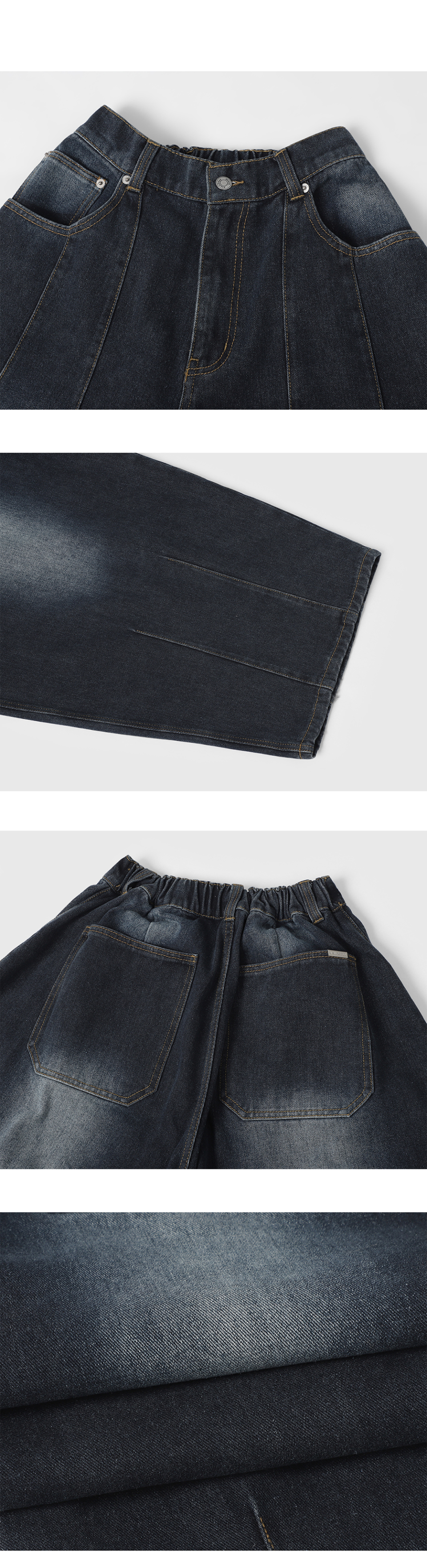 MUSINSA | AVANDRESS Super Wide Dart Denim Pants BLUE