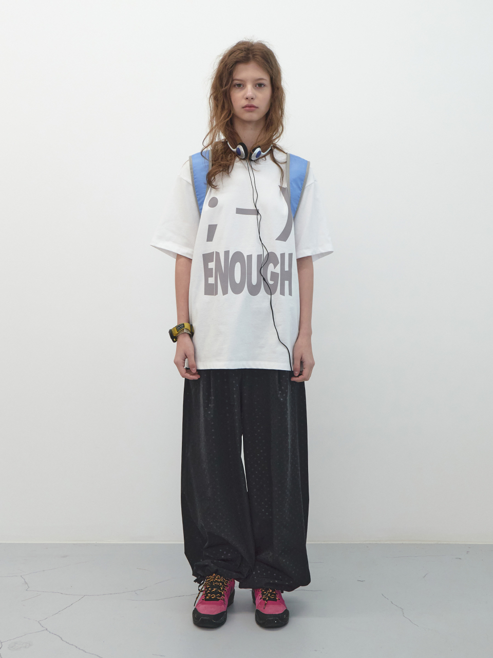 MUSINSA公式 | ENZO BLUES Dot Two Way Banding Pants (Black)