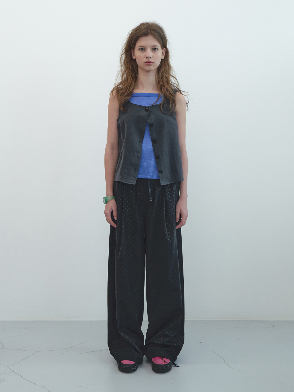 ENZO BLUES ♥ Dot Two Way Banding Pants / 追跡付 MUSINSA | ENZO BLUES Dot Two Way Banding Pants (Black)