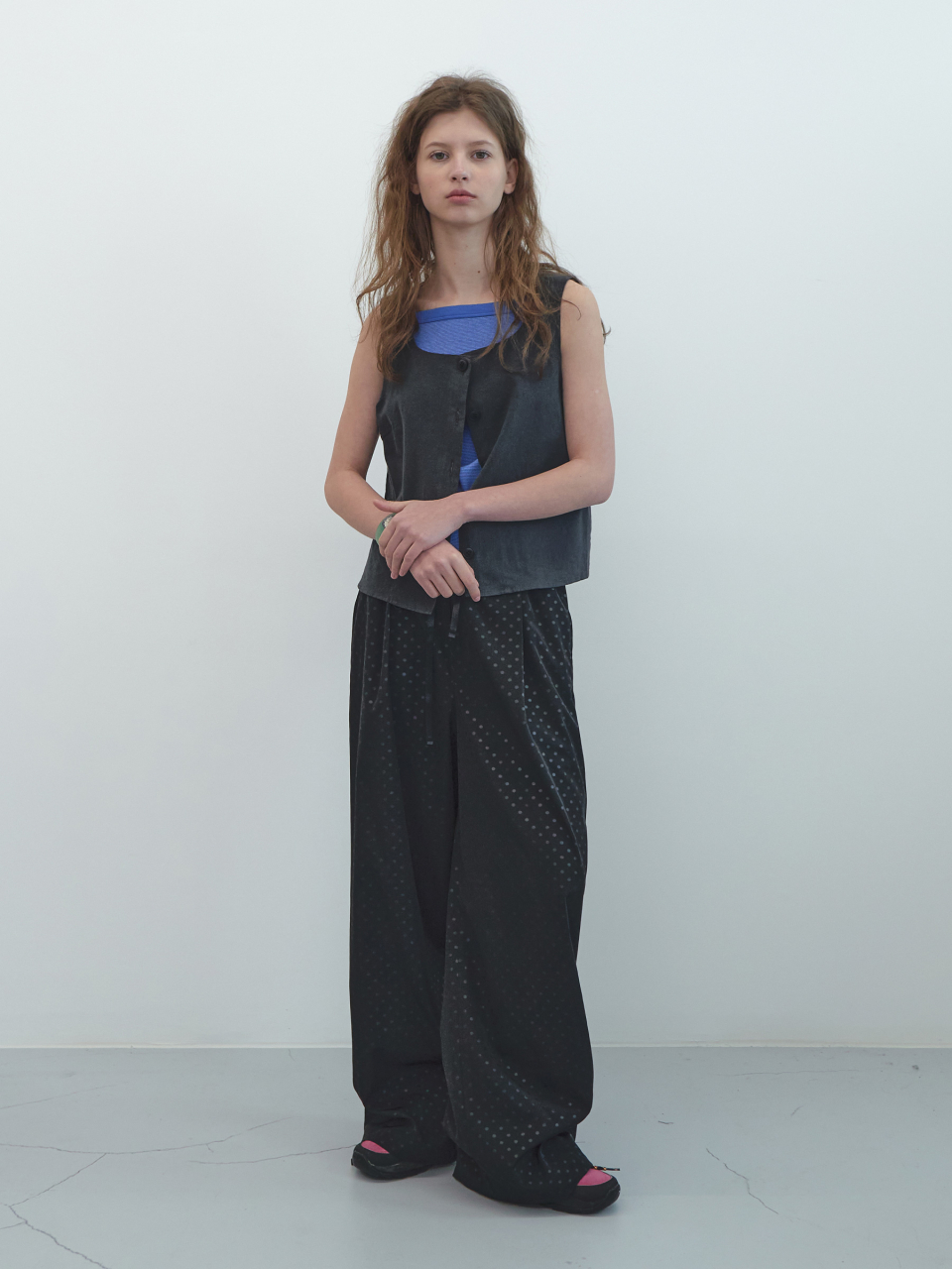 【ENZO BLUES】Dot Two-Way Banding Pants パンツ MUSINSA | ENZO BLUES Dot Two Way Banding Pants (Black)