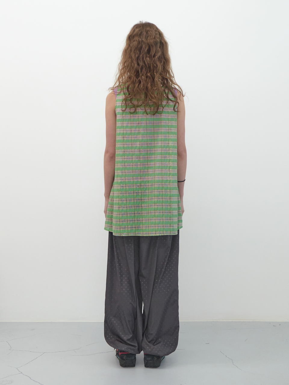 MUSINSA | ENZO BLUES Dot Two Way Banding Pants (Charcoal)