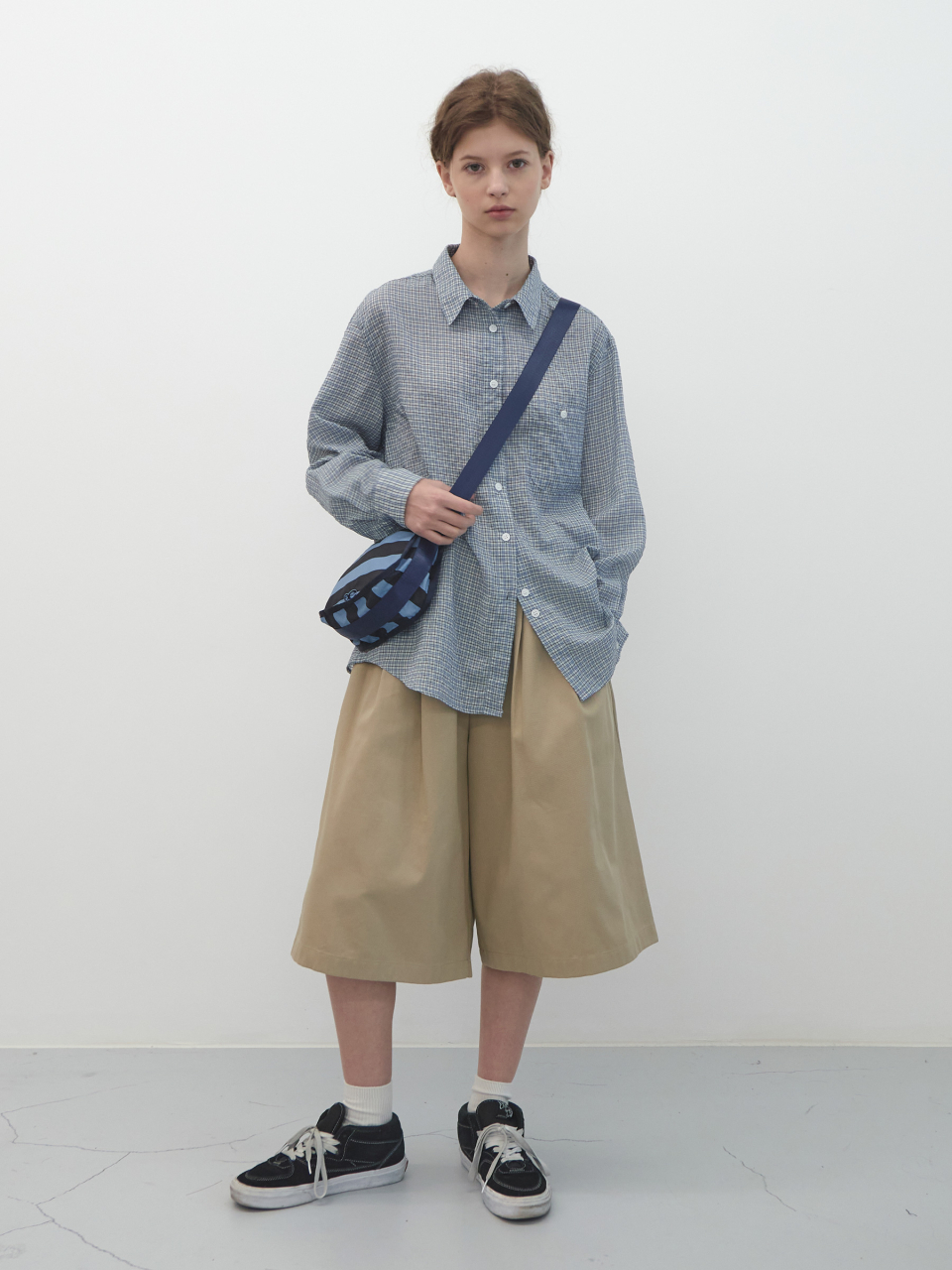 【ENZO BLUES】Stripe crossbag ストライプ クロスバック MUSINSA | ENZO BLUES Striped Crossbody Bag (Blue)
