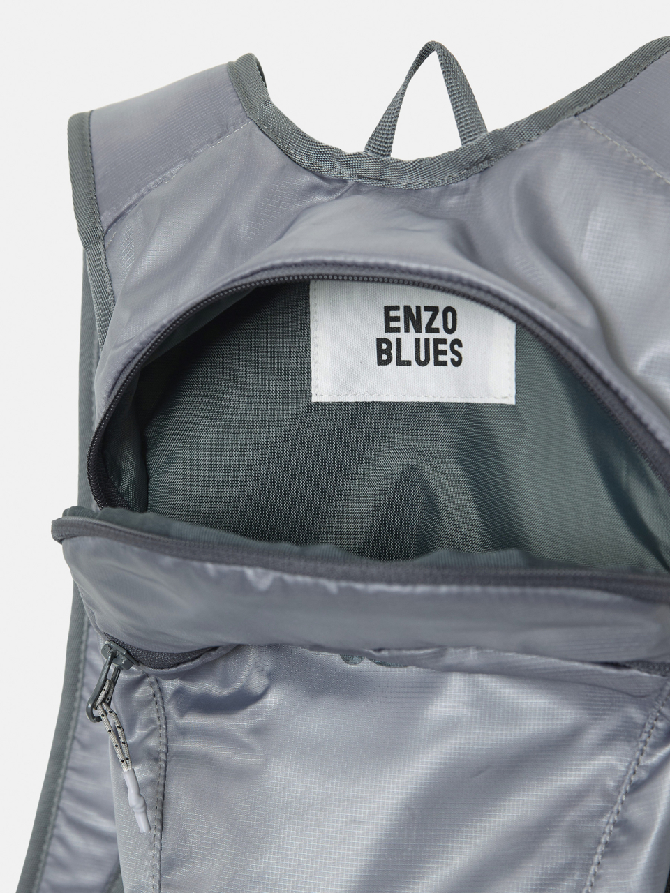 【ENZO BLUES】Double Logo Sporty Backpack バックパック MUSINSA公式 | ENZO BLUES Double Logo Sporty Backpack (Grey)