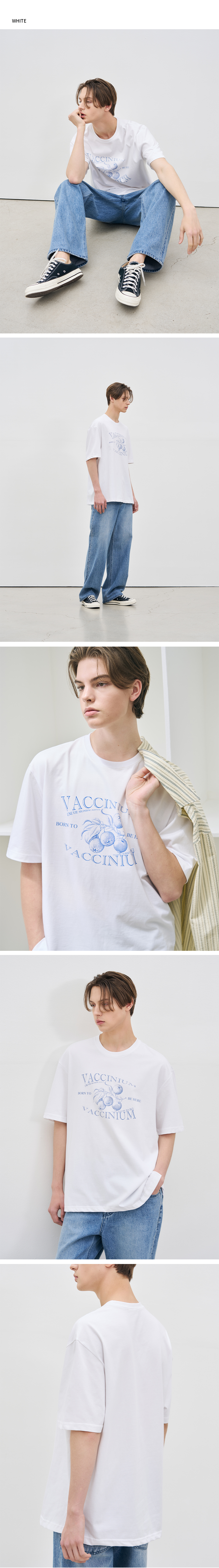 Tシャツ・カットソー [DRAW FIT] BLUEBERRY PRINTING T-SHIRT MUSINSA | DRAW FIT Blueberry Printing T-Shirt [WHITE]