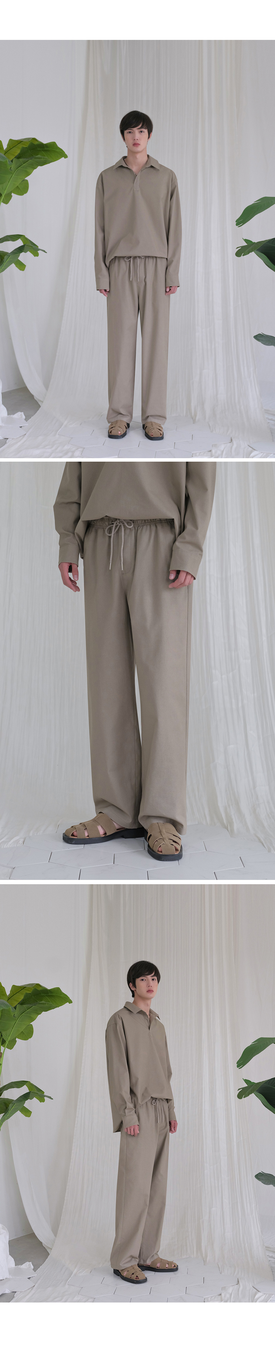 ★24SS新作★AVANDRESS★FRENCH LINEN SEMI-WIDE BANDING PANTS ☆24SS新作☆AVANDRESS☆FRENCH LINEN SEMI-WIDE BANDING PANTS