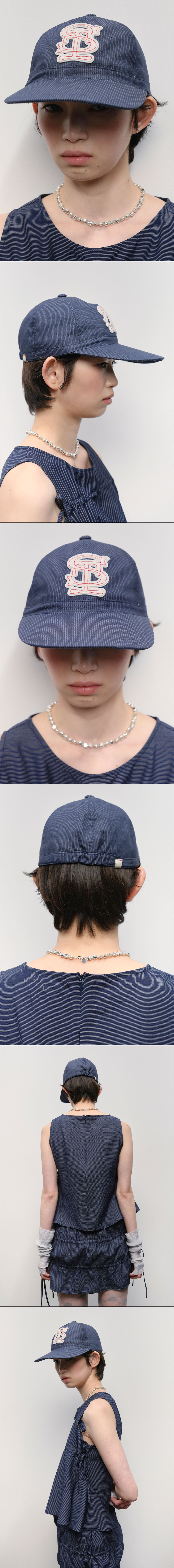 ●typeservice● Patched Wide Brim Cap Navy OSTA03NVF MUSINSA | TYPESERVICE Patched Wide Brim Cap [Navy]