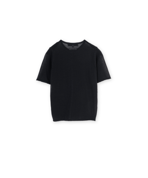 W укороченный вязаный топ Black