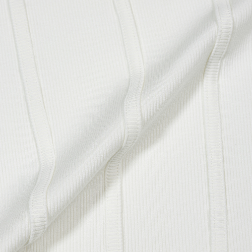 Shaped & Ribbed Top sleeveless (WHITE)