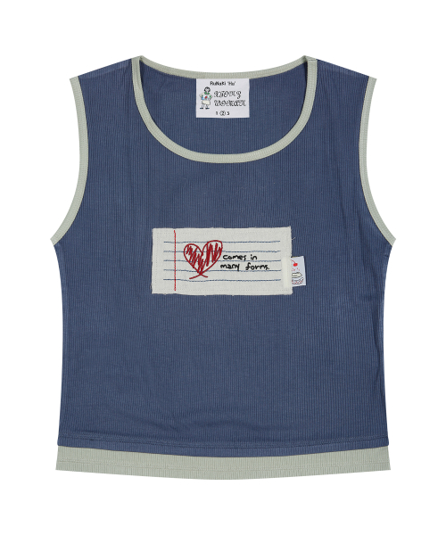 Многослойная майка WXT044 Love Letter (NAVY)