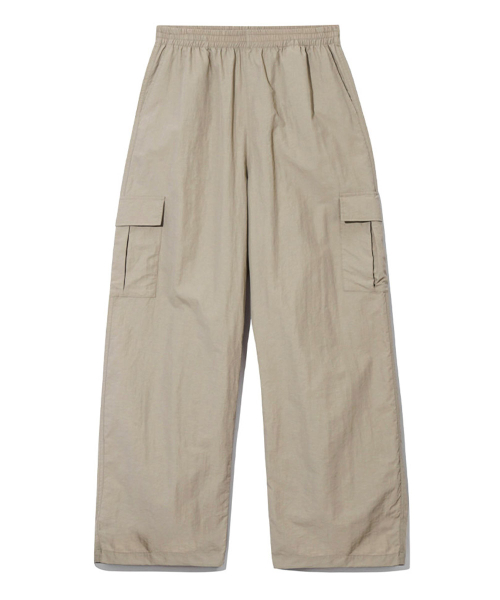 Nylon String Cargo Wide Pants