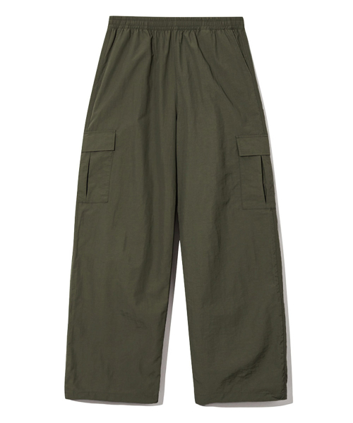 Nylon String Cargo Wide Pants
