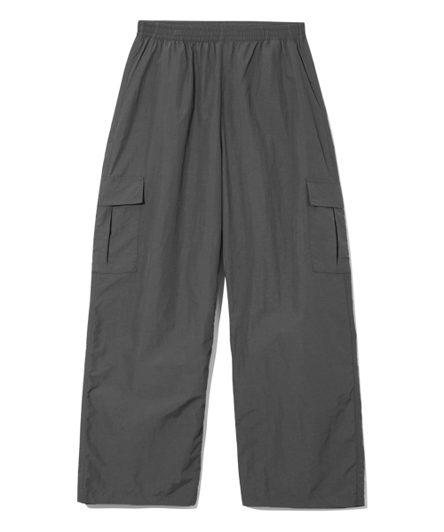 Nylon String Cargo Wide Pants