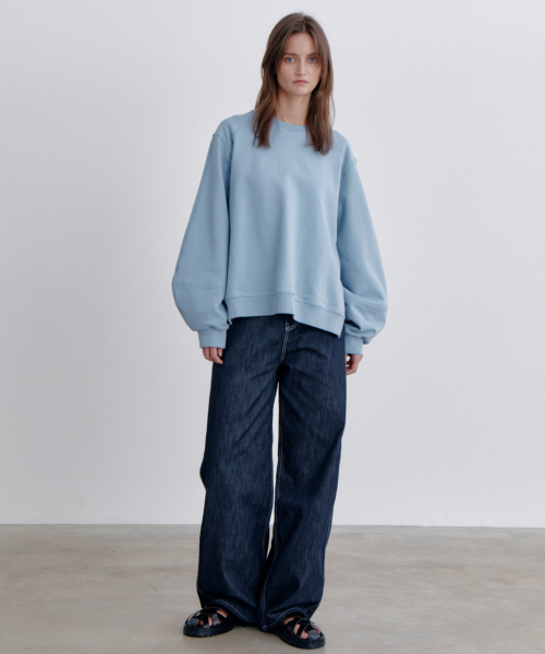 Объёмный стёганый свитшот Airy Blue