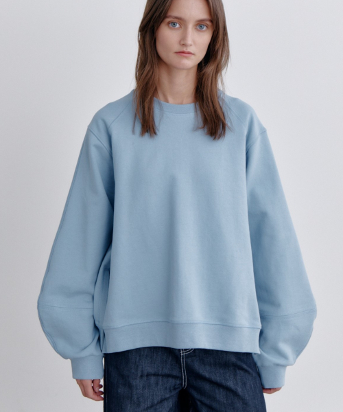 Объёмный стёганый свитшот Airy Blue