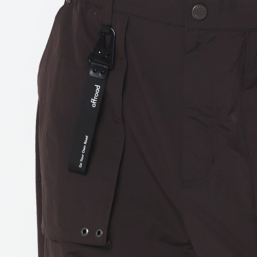 Брюки унисекс на завязках с боковой молнией (Dark Brown)_5LD1613