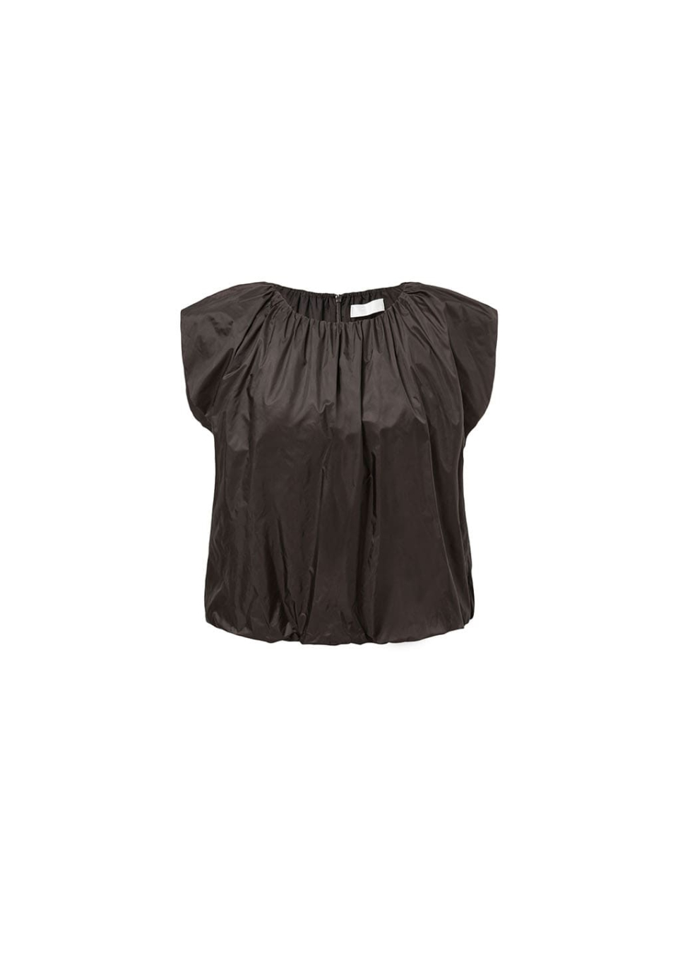 MUSINSA | AMOMENTO NYLON VOLUME SHIRRING TOP (2COLORS)