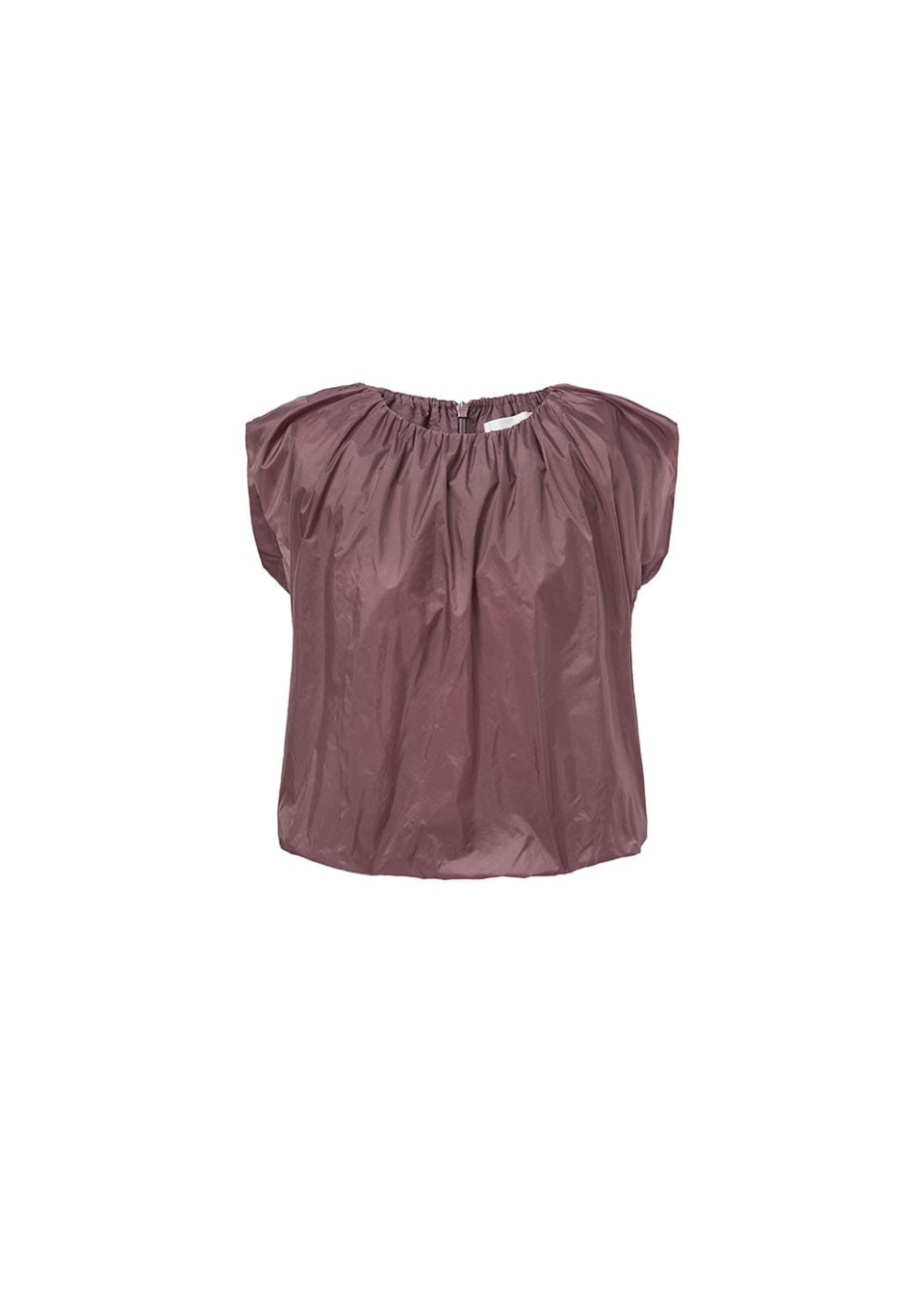 MUSINSA | AMOMENTO NYLON VOLUME SHIRRING TOP (2COLORS)