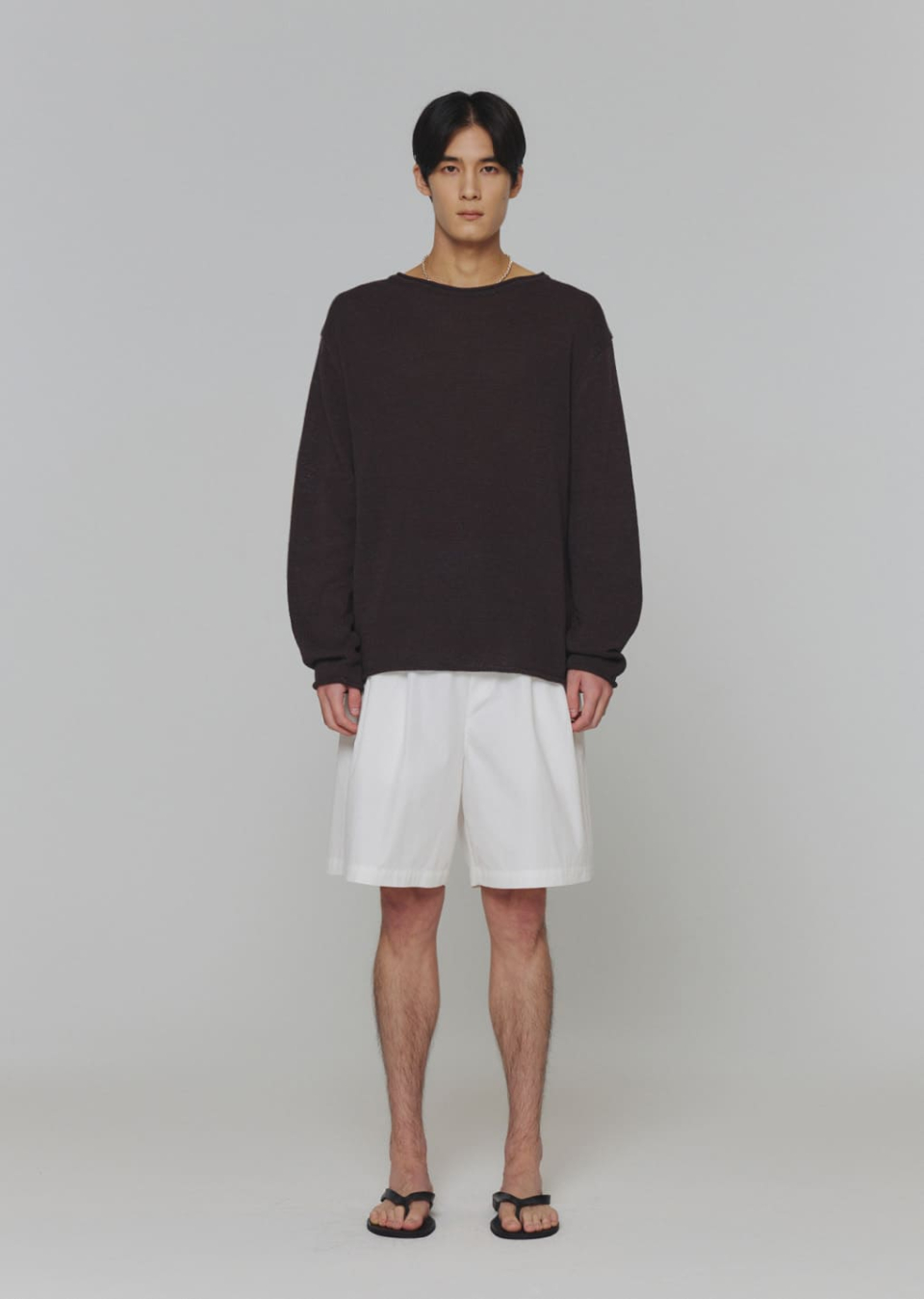 AMOMENTO　Paper Yarn Collar Knit　サマーニット MUSINSA | AMOMENTO PAPER YARN PULLOVER (2COLORS)